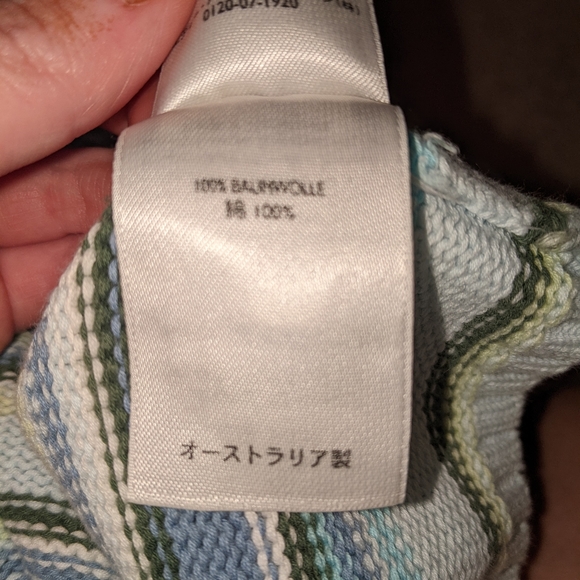 Eddie Bauer blue striped sleeveless top - Picture 5 of 11